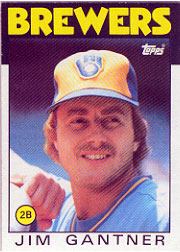 1986 Topps Baseball Cards      582     Jim Gantner
